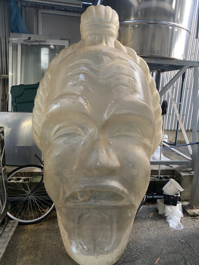 あんがま面制作工程