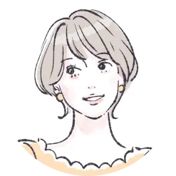 黄色い服を着た髪の短い女性のイラスト